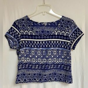 Charlotte Russe Tribal Open Back Blouse